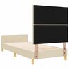 vidaXL Bedframe met hoofdeinde Crème 90 x 200 cm Stof