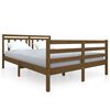 vidaXL Bedframe massief hout honingbruin 135x190 cm