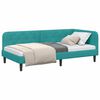 vidaXL Hoekbedframe met hoofdeinde Turquoise 90 x 200 cm Fluweel