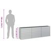 vidaXL Plantenbak verhoogd 240x40x77 cm gegalvaniseerd staal zilver