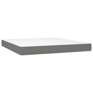vidaXL Pocketveringmatras medium queen 152x203x20 cm stof donkergrijs