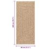 vidaXL Vloerkleed ZIZUR beige binnen en buiten 80x200 cm jute look