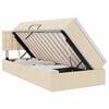 vidaXL LED Opslagbed met Matras Cr&egrave;me 90 x 200 cm Stof