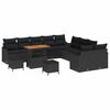 vidaXL Tuin Sofa Set 13 st Zwart poly rattan