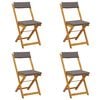 vidaXL Bistrostoelen voor buiten 4 pcs Donkergrijs 40 x 53 x 80 cm