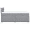 vidaXL Boxspring met matras stof lichtgrijs 120x190 cm
