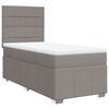 vidaXL Boxspring met matras stof taupe 90x200 cm