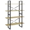 vidaXL Boekenkast 4 schappen 100x30x140 cm bewerkt hout sonoma eiken