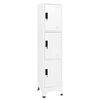 vidaXL Lockerkast 38x45x180 cm staal wit