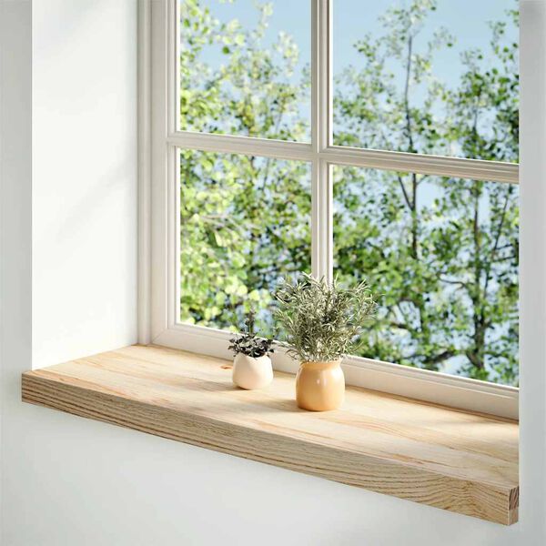 vidaXL Vensterbanken 2 st onbehandeld 70x30x2 cm massief eikenhout