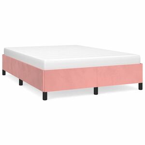 vidaXL Bedframe fluweel roze 140x200 cm