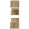 vidaXL Wandschappen 3 st bewerkt hout artisanaal eiken