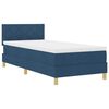 vidaXL Boxspringbed met matras met hoofdeinde Blauw 90 x 190 cm Stof