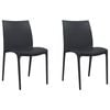 vidaXL Tuinstoelen 2 st 50x46x80 cm polypropeen antracietkleurig