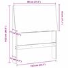 vidaXL Gestoffeerd hoofdbord Donkergrijs 80 cm Massief grenenhout