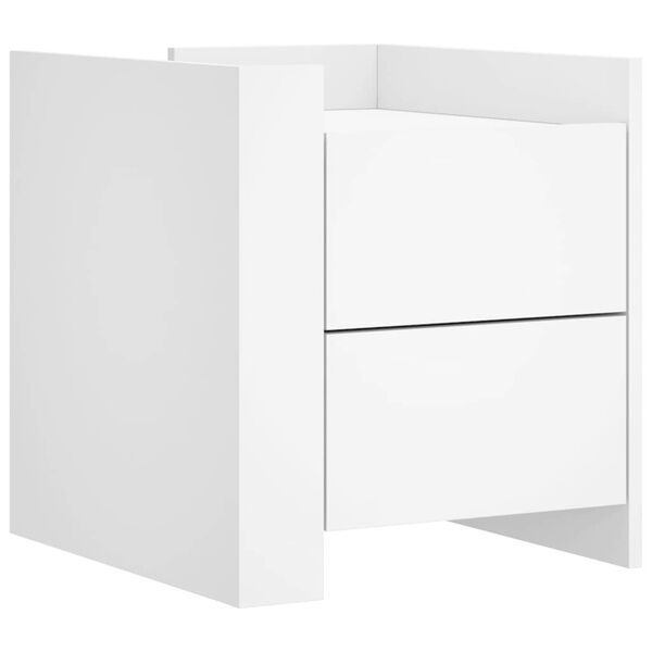 vidaXL Nachtkastje 45x50x50 cm bewerkt hout wit