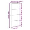 vidaXL Schoenenkast 60x21x163,5 cm bewerkt hout grijs sonoma eiken