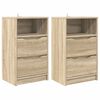vidaXL Nachtkastjes 2 st Sonoma Eiken 40 x 30 x 467 cm Bewerkt hout