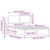 vidaXL Bedframe met Gevoerd Hoofdgedeelte Donkergrijs 120 x 190 cm