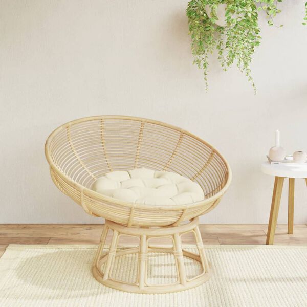 vidaXL Zitkussen rond &Oslash; 60x11 cm oxford stof cr&egrave;mekleurig