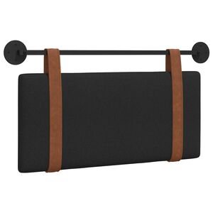 vidaXL Hangend hoofdbord Zwart Antiek PU