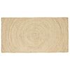 vidaXL Gebied Tapijt Wit 100 x 200 cm Jute