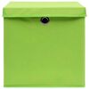 vidaXL Opbergboxen met deksel 10 st 28x28x28 cm groen