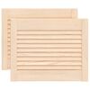 vidaXL Kastdeuren met lamellen 2 st 39,5x49,4 cm massief grenenhout
