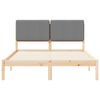 vidaXL Bedframe met Gevoerd Hoofdgedeelte Lichtgrijs 150 x 200 cm