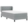 vidaXL Boxspringbed met matras Lichtgrijs 90 x 190 cm Stof