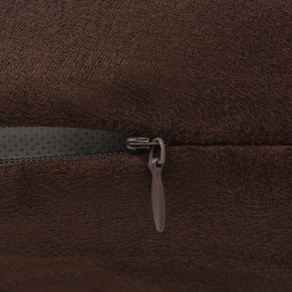 vidaXL Kussenhoezen 4 stuks bruin imitatie su&egrave;de 50x50 cm polyester