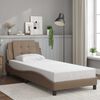 vidaXL Bedframe zonder matras "Zadar" kunstleer cappucinnokleurig 80x200 cm