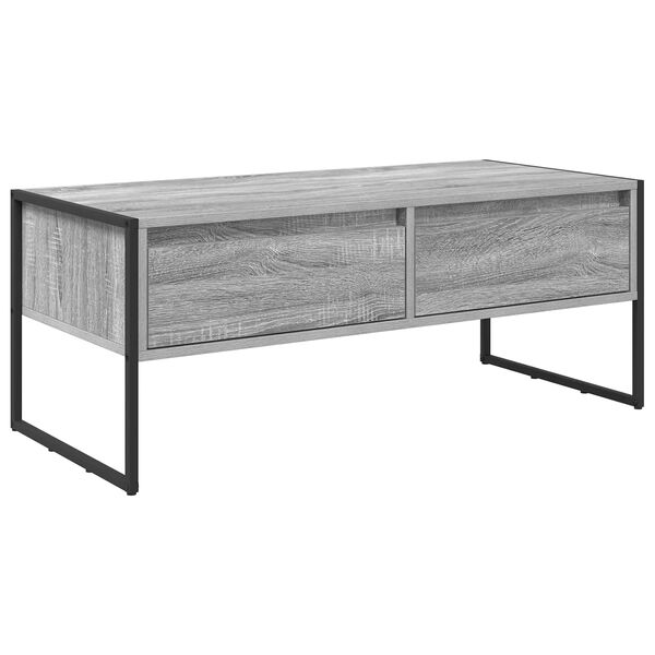 vidaXL Salontafel met lade Grijs Sonoma 100 x 46 x 40 cm Bewerkt hout