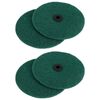 vidaXL Vloer Polisher Scrub 4 st &Oslash; 14 cm Donkergroen Microvezel