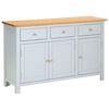 vidaXL Dressoir 110x33,5x70 cm massief eikenhout