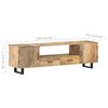 vidaXL Tv-meubel 160x30x45 cm massief mangohout