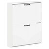 vidaXL Wandgemonteerde Schoenkast HOORN 71 x 17 x 86 cm Bewerkt hout