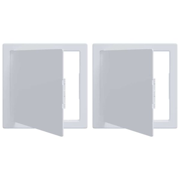 vidaXL Toegangs-panelen 2 pcs Wit 15 x 15 cm ABS Kunststof