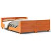 vidaXL Bedframe zonder matras massief grenenhout wasbruin 135x190 cm