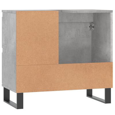 vidaXL Badkamerkast 65x33x60 cm bewerkt hout betongrijs