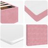 vidaXL Ottoman bed met matrassen en LED's 200x200cm fluweel roze