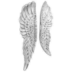 vidaXL Vleugels Beeldhouwwerk 2 st zilver 31 x 5 x 91 cm Aluminium