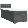 vidaXL Boxspring met matras stof donkergrijs 90x190 cm