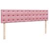 vidaXL Ottoman bed met matrassen 200x200cm fluweel roze