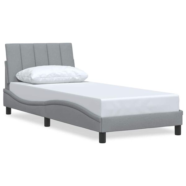 vidaXL Bedframe zonder matras "Hanko" 80x200 cm stof lichtgrijs