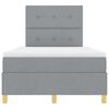 vidaXL LED Box Spring Bed met matras Lichtgrijs 120 x 200 cm Stof