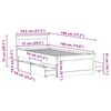 vidaXL Bedframe met hoofdbord zonder matras hout wasbruin 75x190 cm