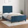 vidaXL Bedframe zonder matras 120x200 cm fluweel donkerblauw