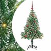 vidaXL Kunstmatige Kerstboom Sneeuw Gevlochten met LED Licht 150 cm
