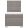 vidaXL Boxspring met matras stof taupe 90x190 cm